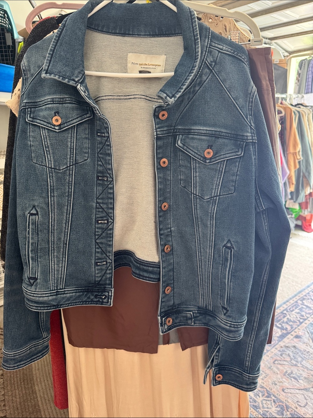 Pilcro for Anthropologie - Dark Blue Denim Jacket- NWOT- XL
